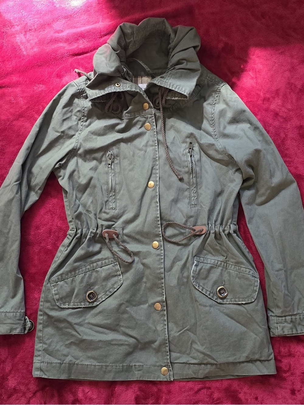 Sanctuary Olive Utility Anorak Jacket